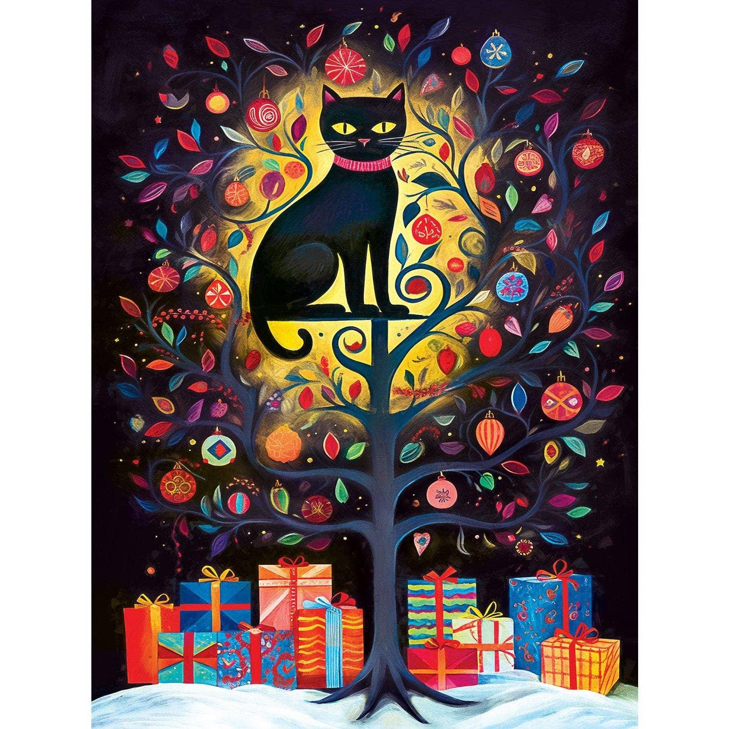 Black Cats - Hidden in the Tree 300 Piece EZ Grip Jigsaw Puzzle by Masterpieces Puzzles - BIG FRENCHIES
