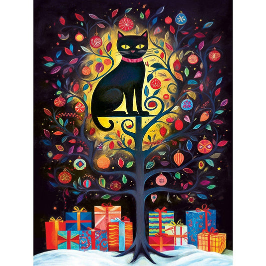Black Cats - Hidden in the Tree 300 Piece EZ Grip Jigsaw Puzzle by Masterpieces Puzzles - BIG FRENCHIES