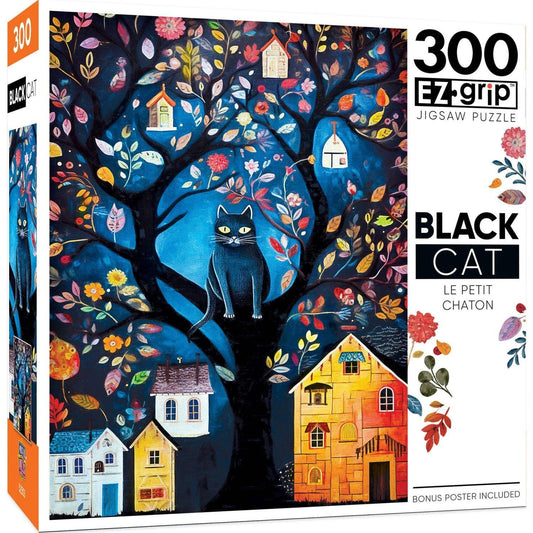 Black Cats - Le Petit Chaton 300 Piece EZ Grip Jigsaw Puzzle by Masterpieces Puzzles - BIG FRENCHIES