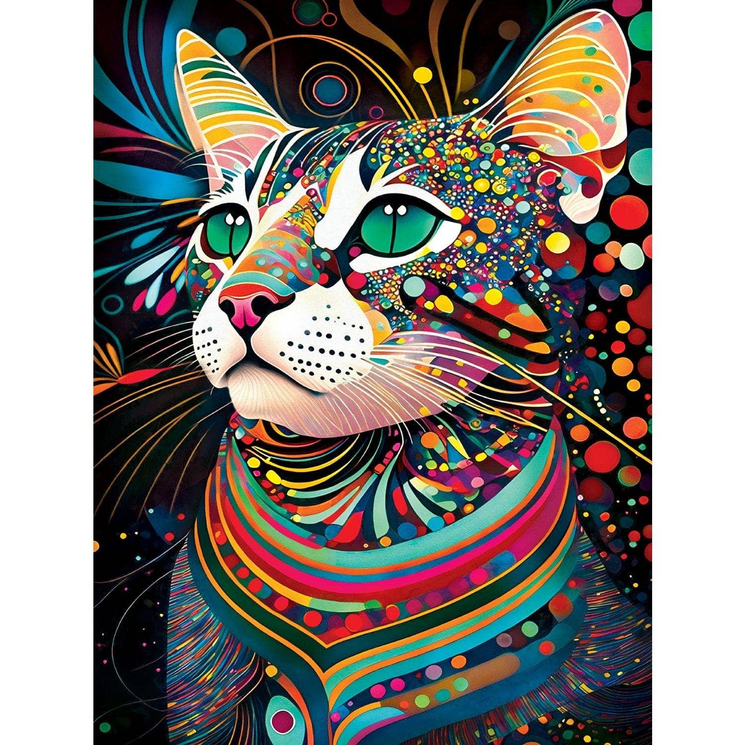 Black Cats - Prismatic Peggy 300 Piece EZ Grip Jigsaw Puzzle by Masterpieces Puzzles - BIG FRENCHIES