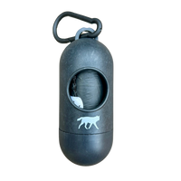 compostable plant-based dog poop bags + bamboo dispenser