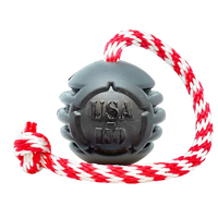 USA-K9 Magnum Stars and Stripes Rubber Dog Toy | K9 Handler Reward Toy | USA Made - BIG FRENCHIES
