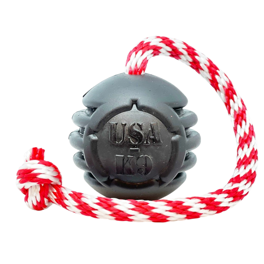 USA-K9 Magnum Stars and Stripes Rubber Dog Toy | K9 Handler Reward Toy | USA Made - BIG FRENCHIES
