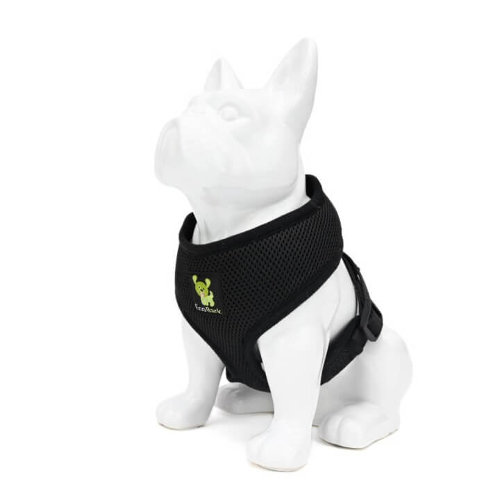 EcoBark Black Dog Harness - Over-the-Head Dog Vest Halter Dog for Small to Medium Dogs and Puppies - BIG FRENCHIES