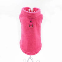 Blank Dog Vest Soft Fleece Clothes For Small Dogs Solid Candy Color Dog T Shirt With Dog Harness Leash Dog Cold Weather Coat Warm Dog Jumpers Soft Fleece Vest Jacket with Leash Ring Costume for Puppy Small Dogs