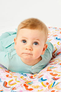 Stretchy Oversized Blanket - Rainbows Pink - BIG FRENCHIES