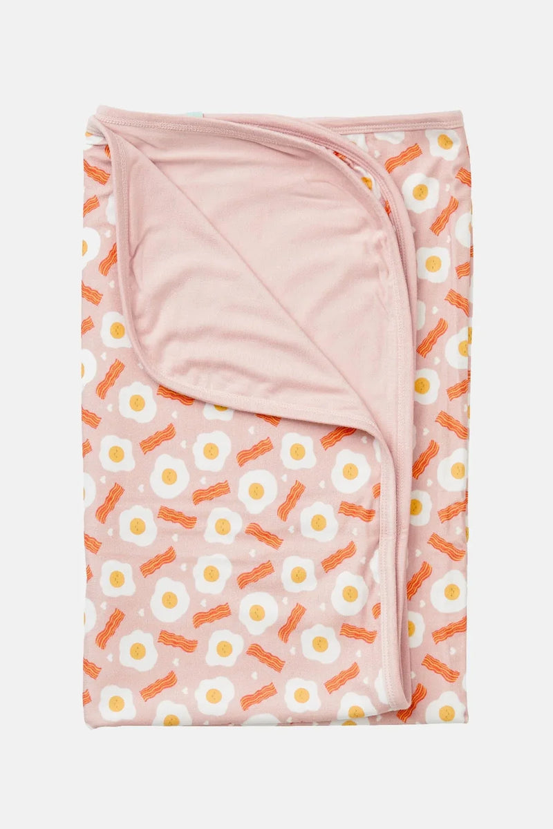 Stretchy Oversized Blanket - Bacon & Eggs Blush - BIG FRENCHIES