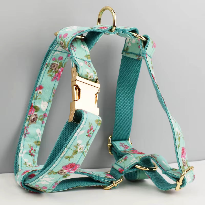 Personalized Blue Blossom Floral Classic Set