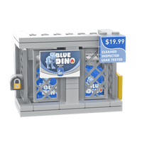 “Blue Dino” Propane Exchange - Gas Station - Minifig Scale Custom Set - Made Using LEGO® Parts