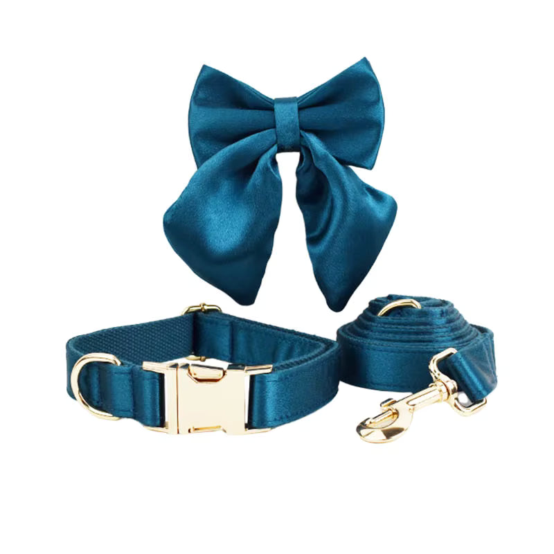 Personalized Blue Green Satin Classic Set