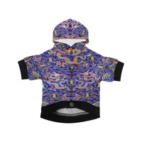 Blue Imperial Dragon Button Hoodie