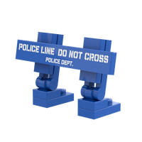 Police Barricade - Crime - Riots - Custom Printed - Made Using LEGO® Parts