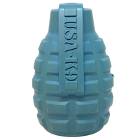 USA-K9 Grenade Rubber Dog Chew Toy | K9 Handler Reward Toy | Red & Blue | USA Made - BIG FRENCHIES