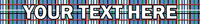 Personalized Tartan Plaid Blue Dog Collar