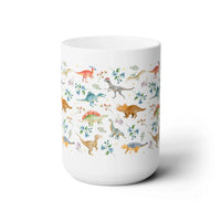 Boho Floral Dinosaur Mug with Stars - BIG FRENCHIES