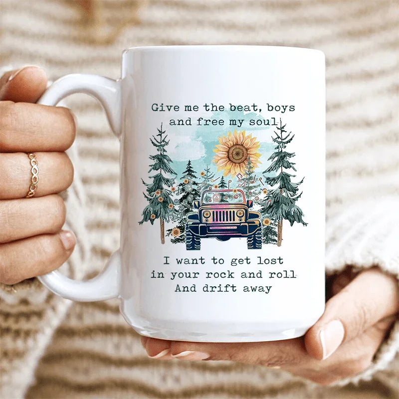 Boho Jeep Ceramic Mug 15 oz - BIG FRENCHIES