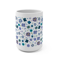 Boho Pressed Flowers Mug: Blue - BIG FRENCHIES