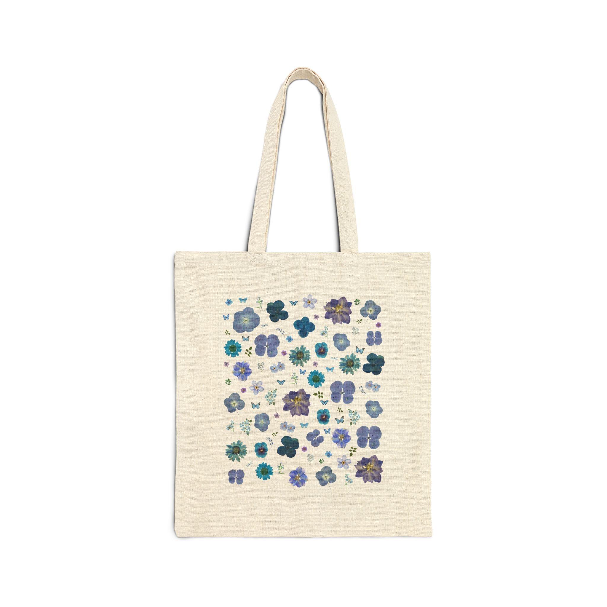 Boho Pressed Flowers Tote Bag - BIG FRENCHIES