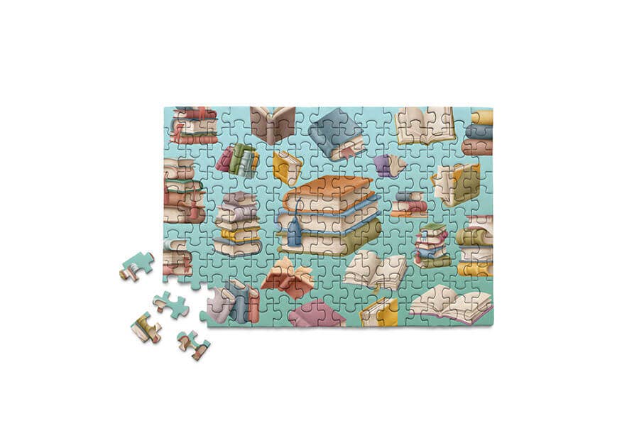 Book Collage Mini Puzzle | MicroPuzzles