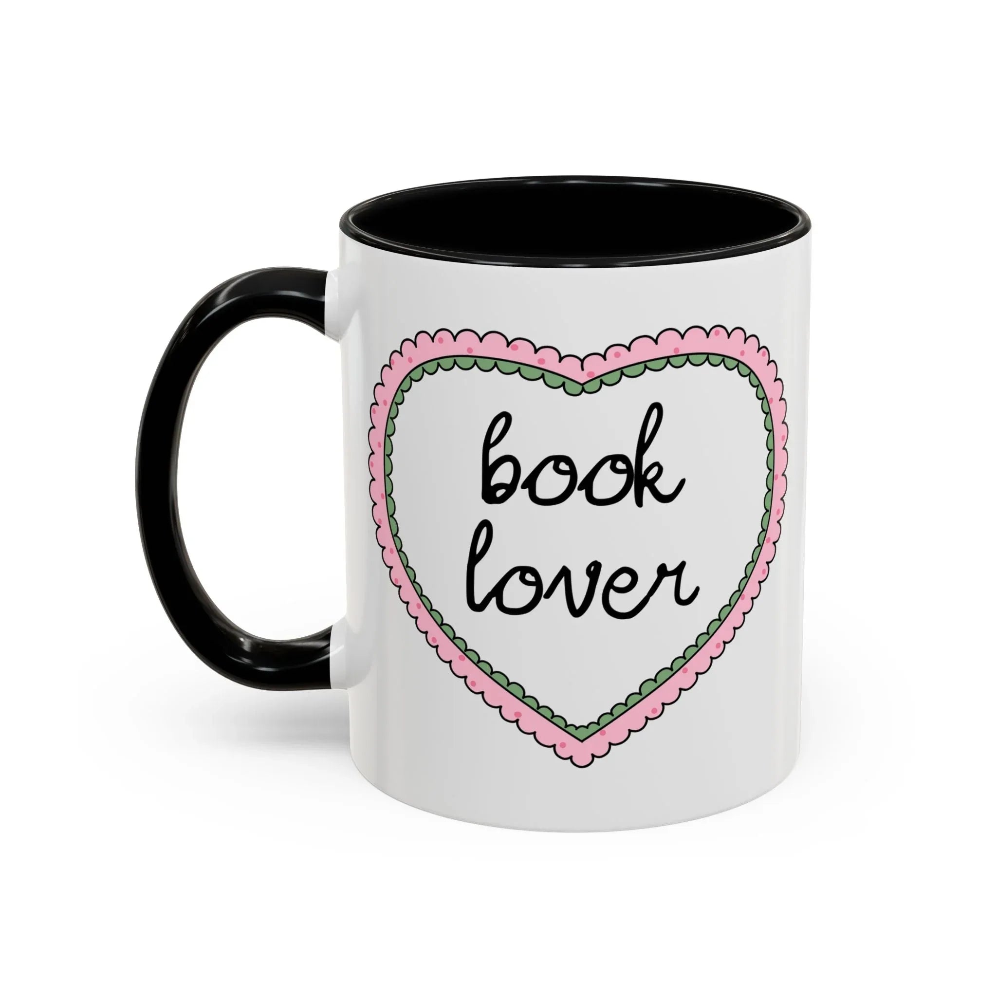 Book Lover Coffee Mug with Heart - BIG FRENCHIES