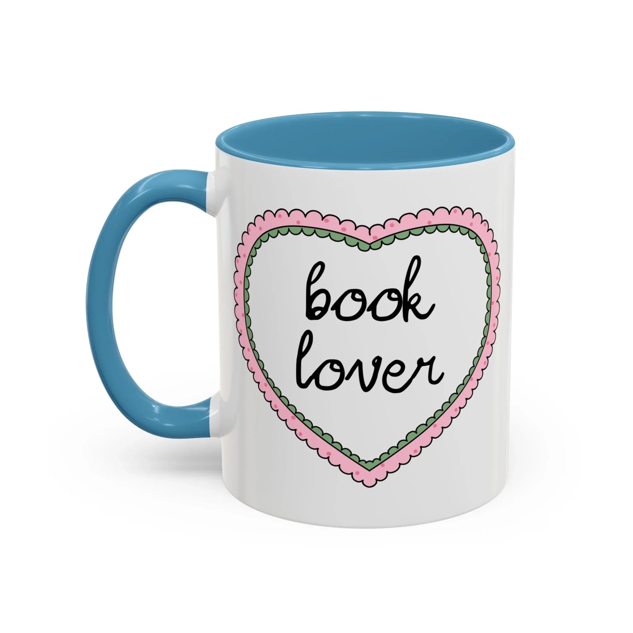 Book Lover Coffee Mug with Heart - BIG FRENCHIES