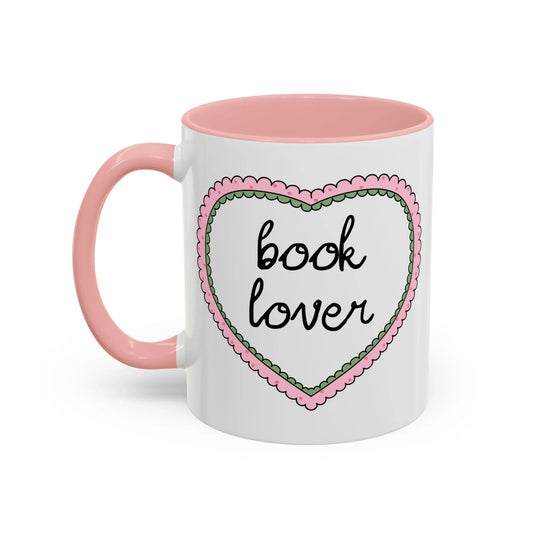 Book Lover Coffee Mug with Heart - BIG FRENCHIES