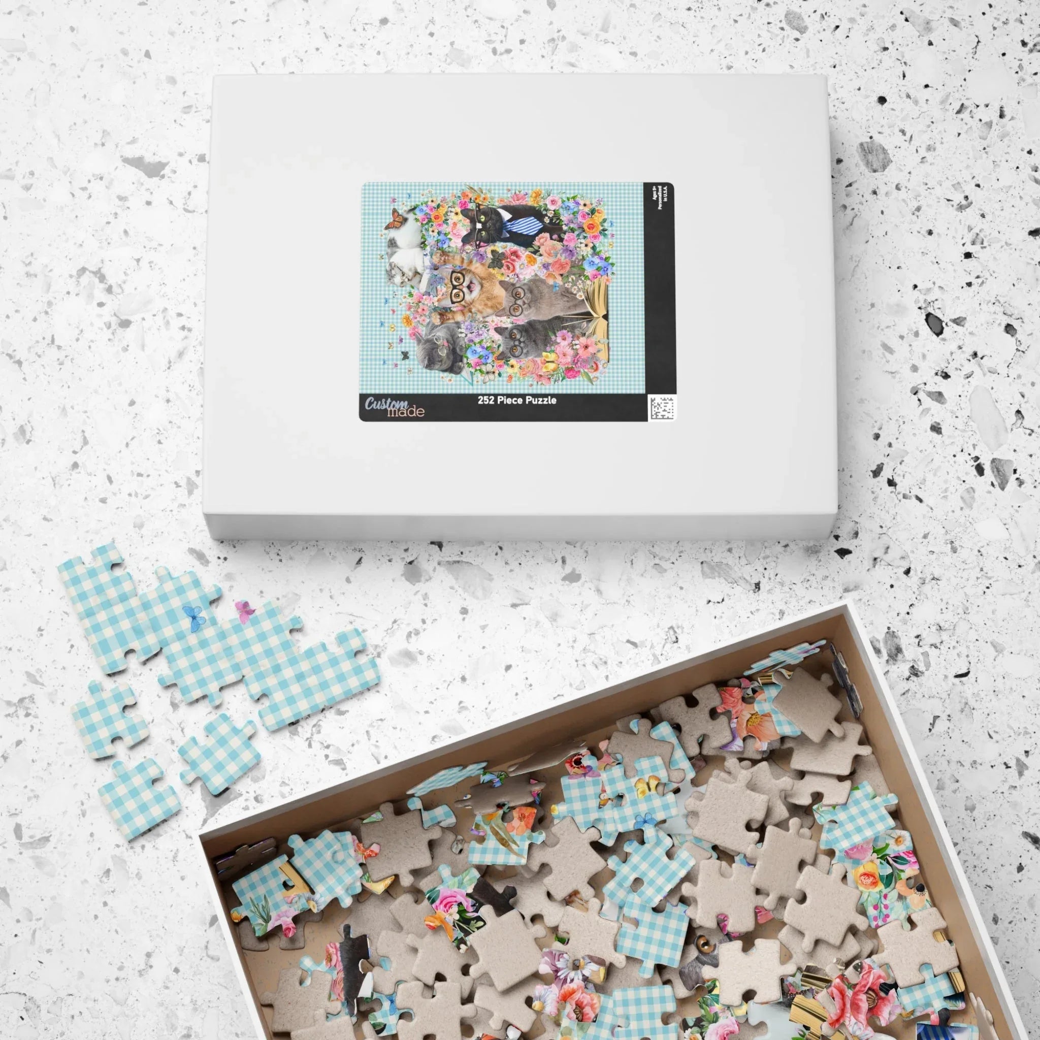 Bookish Cat Teacher Puzzle - BIG FRENCHIES