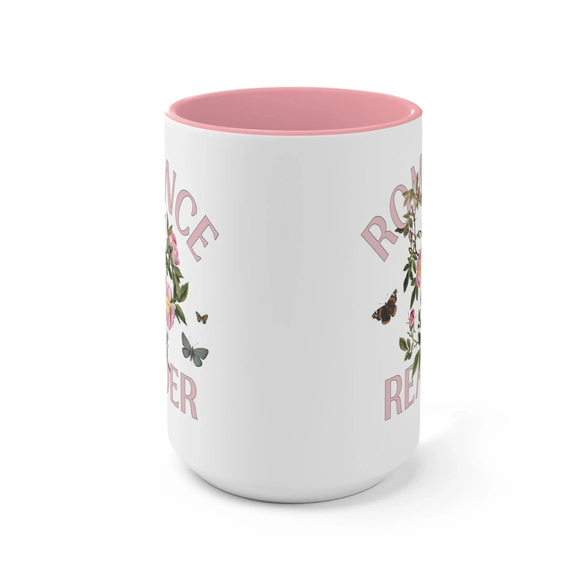 Bookish Floral Coffee Mug for Romance Reader: Vintage Botanical Mug with Butterflies - BIG FRENCHIES