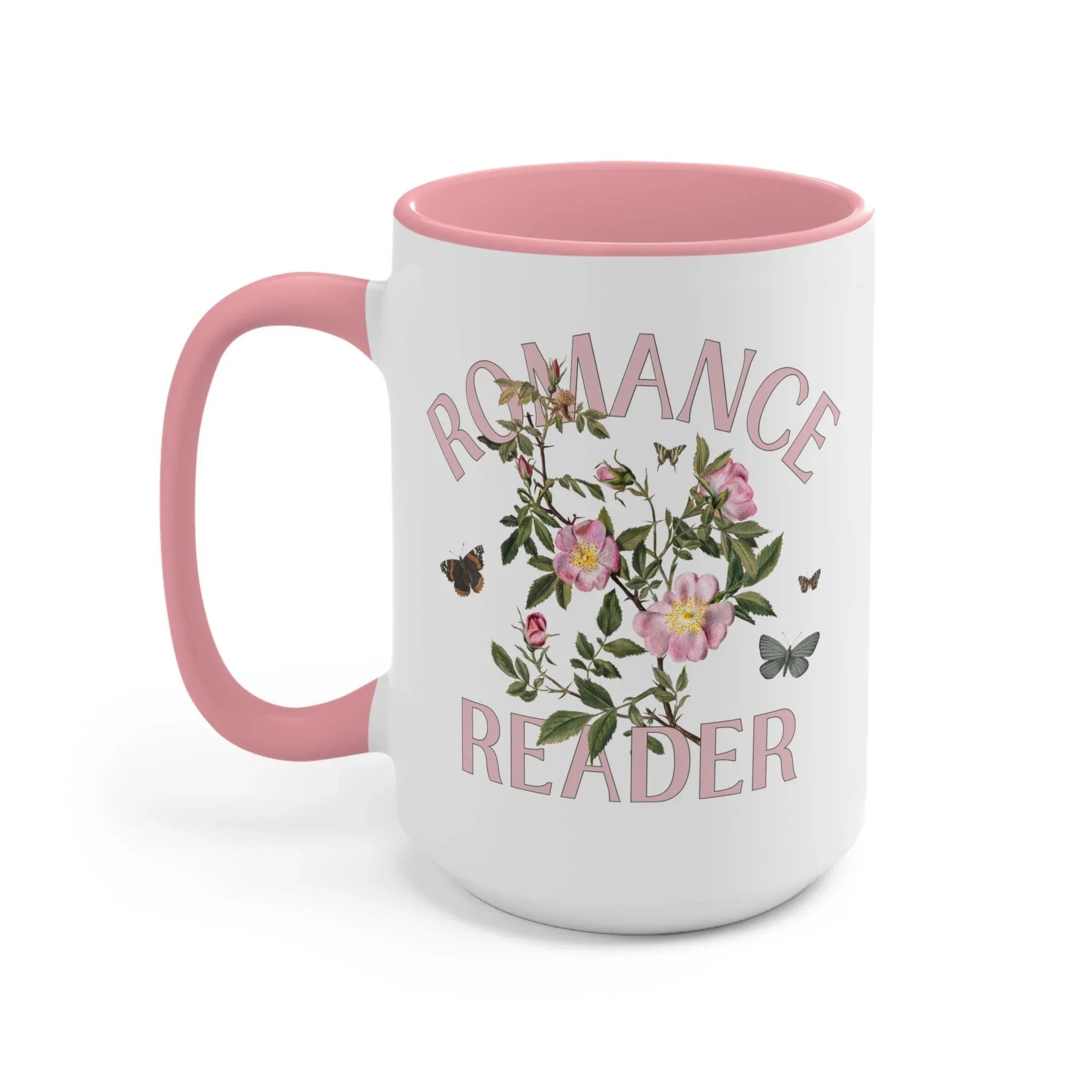 Bookish Floral Coffee Mug for Romance Reader: Vintage Botanical Mug with Butterflies - BIG FRENCHIES