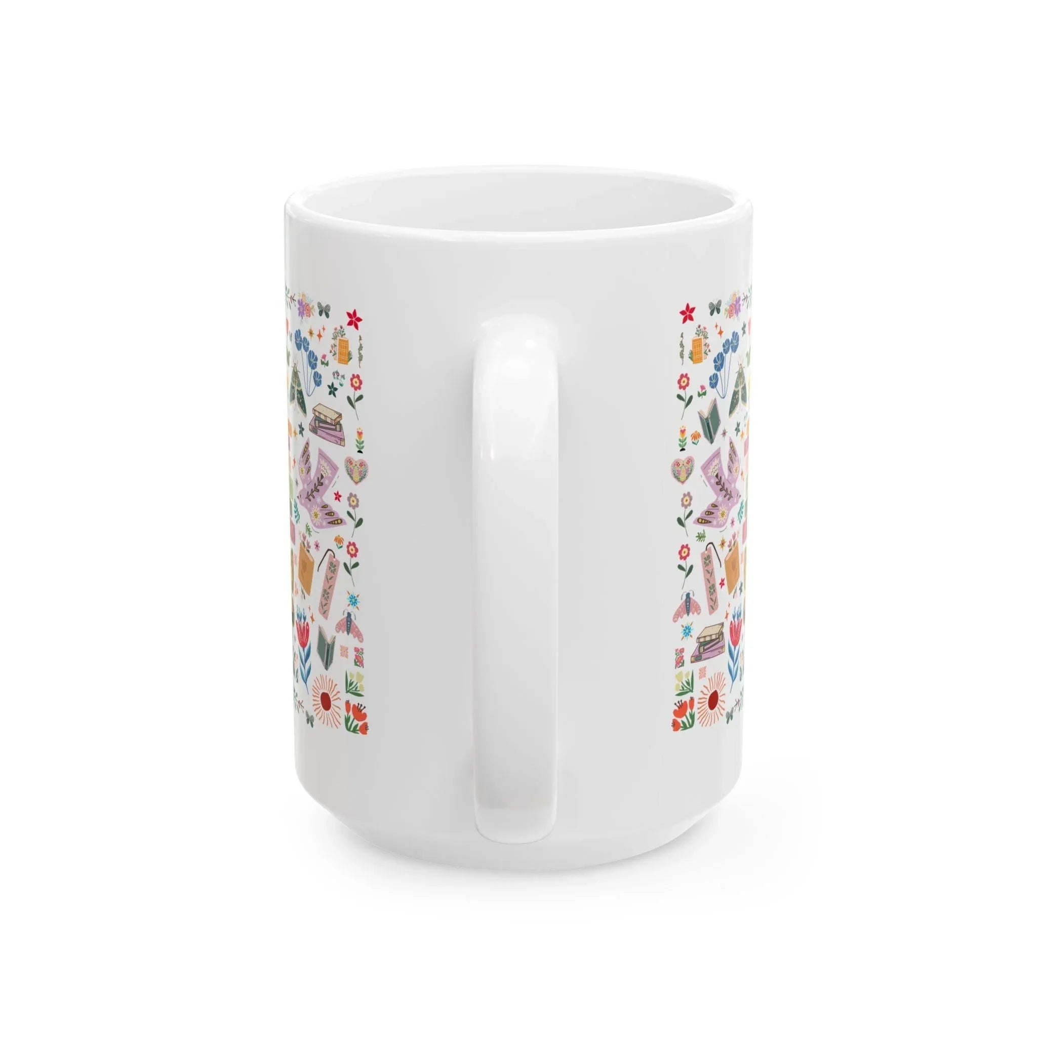 Bookish Folk Art Coffee Mug for Book Lover - BIG FRENCHIES