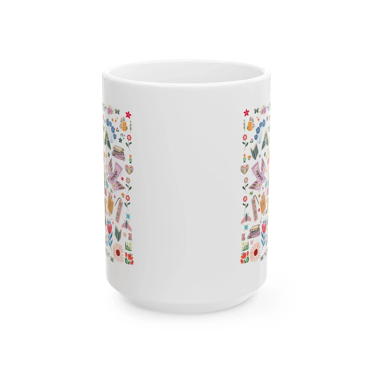 Bookish Folk Art Coffee Mug for Book Lover - BIG FRENCHIES