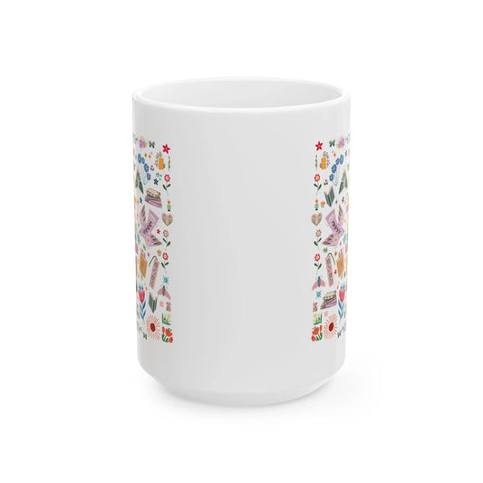 Bookish Folk Art Coffee Mug for Book Lover - BIG FRENCHIES