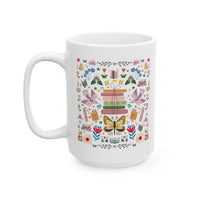 Bookish Folk Art Coffee Mug for Book Lover - BIG FRENCHIES