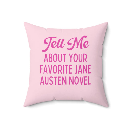 Bookish Jane Austen Pillow for Romance Reader: Floral Cottagecore Pillow for Her - BIG FRENCHIES