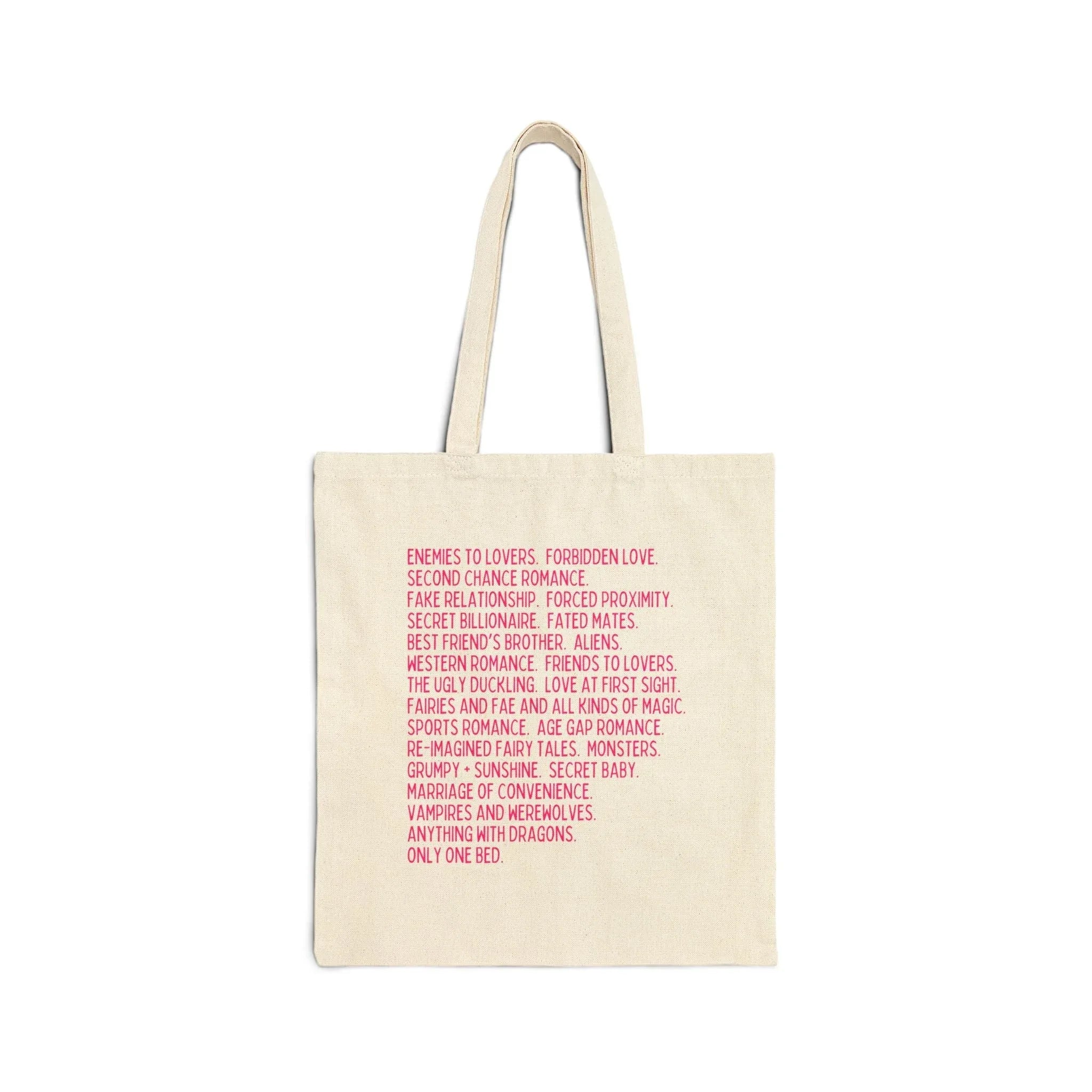 Bookish Romance Tropes Tote for Bookworm Who Loves Romance Tropes - BIG FRENCHIES
