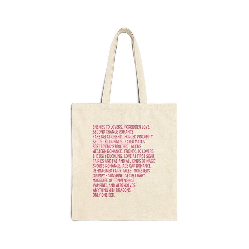 Bookish Romance Tropes Tote for Bookworm Who Loves Romance Tropes - BIG FRENCHIES