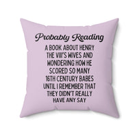 Bookish Tudor History Pillow