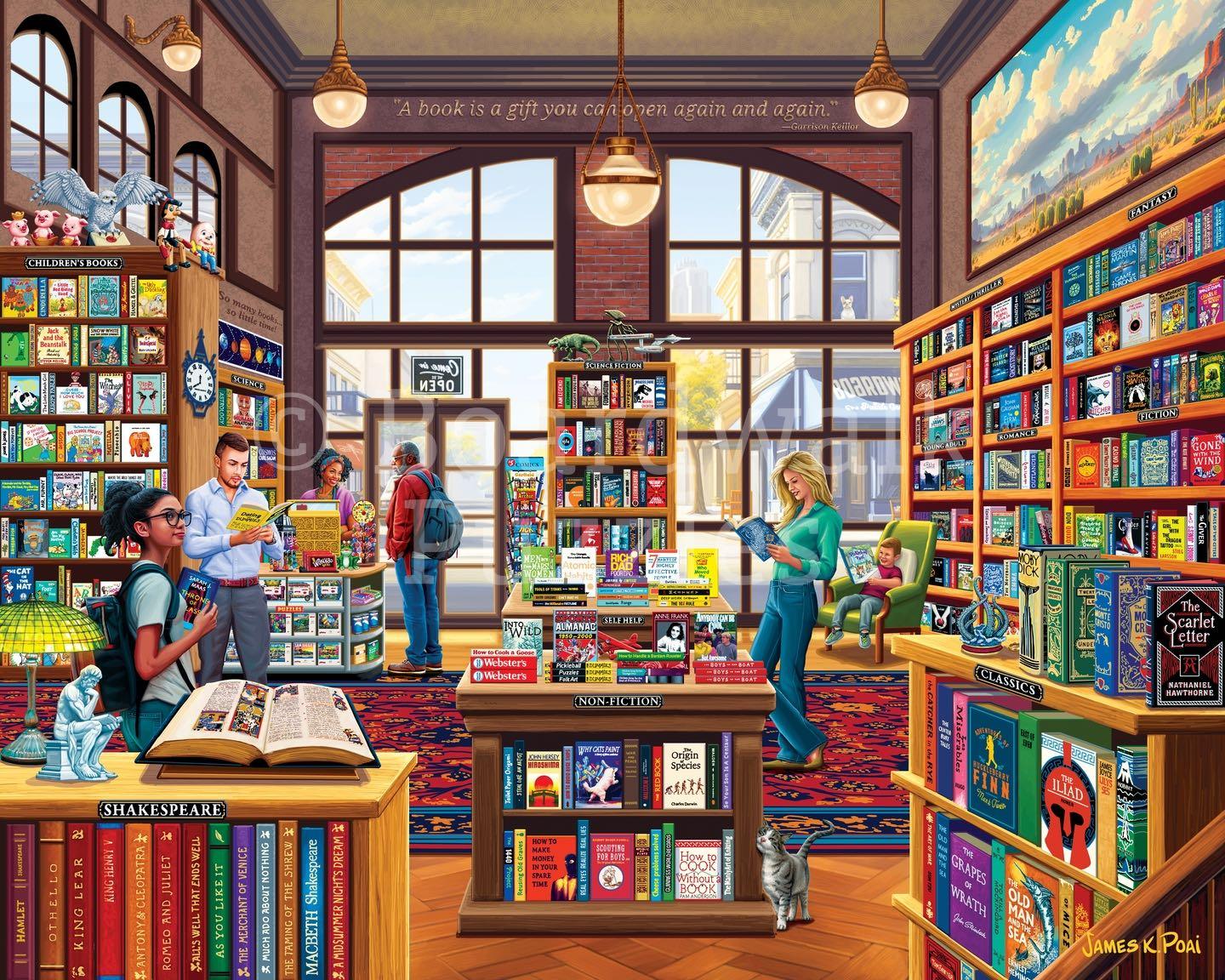 Bookshop 1000 Piece Puzzle by Boardwalk - BIG FRENCHIES