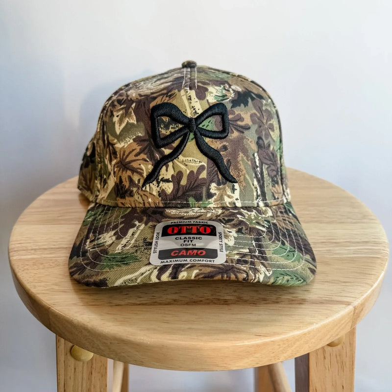 Bow Camo- Trucker Hat Black - BIG FRENCHIES