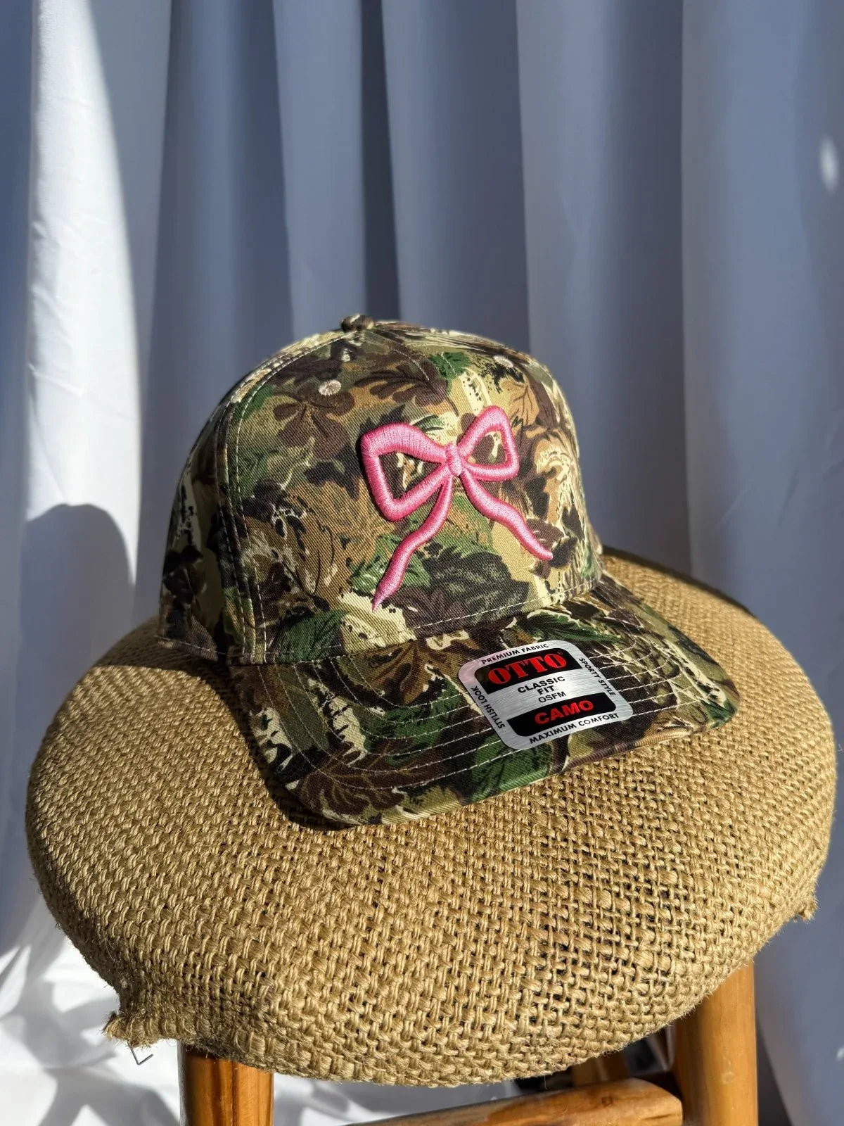 Bow Camo- Trucker Hat Pink - BIG FRENCHIES