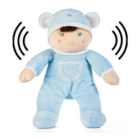 My First Baby Boy Doll in Blue with Rattle - BIG FRENCHIES