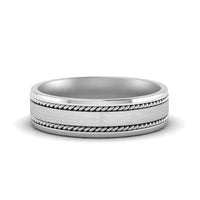 Braided Mens Wedding Ring