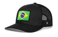 Brazil Flag Trucker Hat  |  Brazilian Snapback