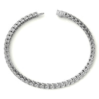 6ctw Lab Created Moissanite Tennis Bracelet - 3mm Stones - Choice of White or 14K Gold Plated Finish