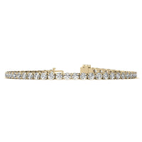 6ctw Created Sapphire Tennis Bracelet - 3mm Stones - 14K Gold Overlay in White, Yellow or Rose Gold