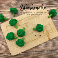 Broccoli, pieces of broccoli felt play food vegetable - BIG FRENCHIES
