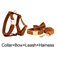 Personalized Classic Brown Plaid Classic Set