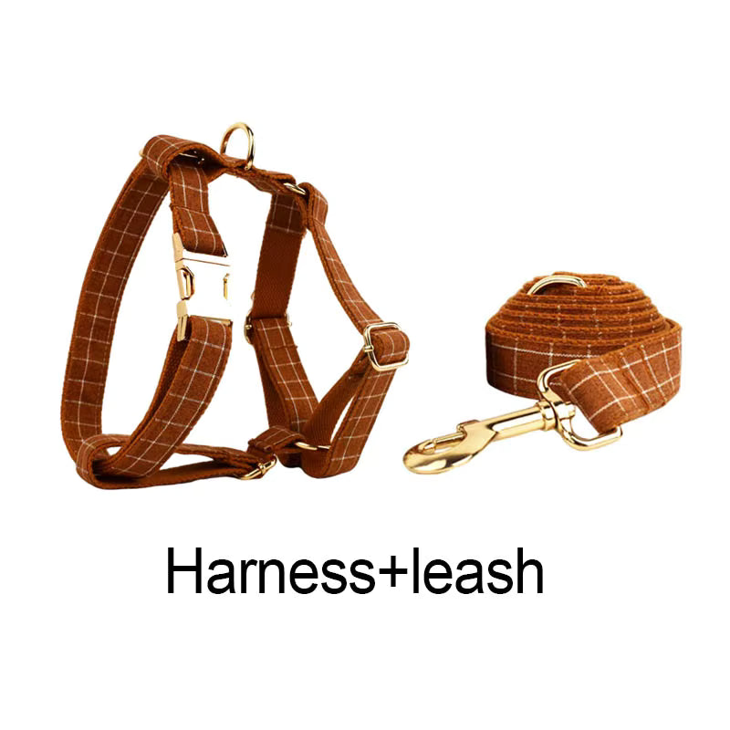 Personalized Classic Brown Plaid Classic Set