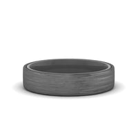 Brushed 2 Tone Mens Wedding Ring