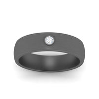 Brushed Mens Solitaire Promise Band